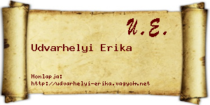 Udvarhelyi Erika névjegykártya